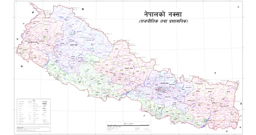 New map of Nepal