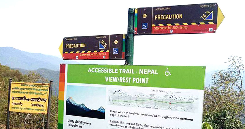 Nepal accessible trekking trail