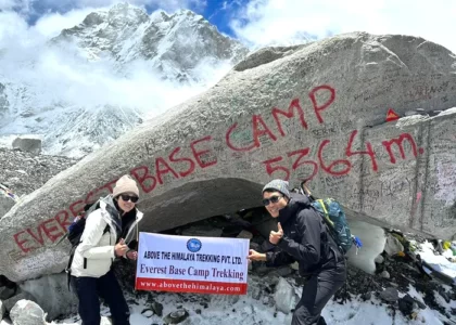 Everest base camp heli return trek
