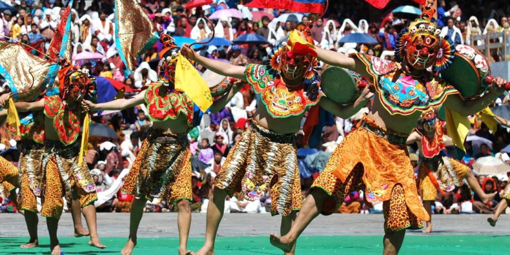 Thimphu Tshechu Mask dance also known as Cham