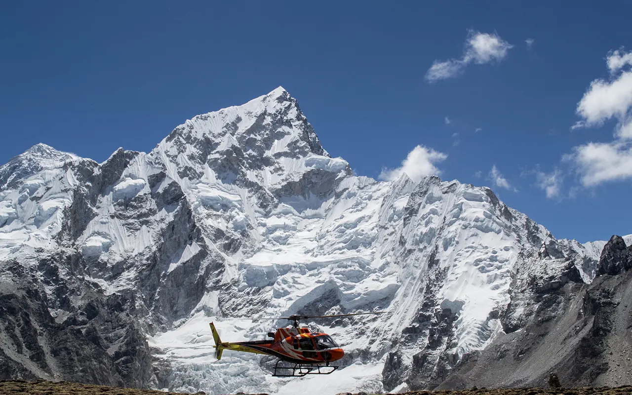 Everest Base Camp Helicoptor View